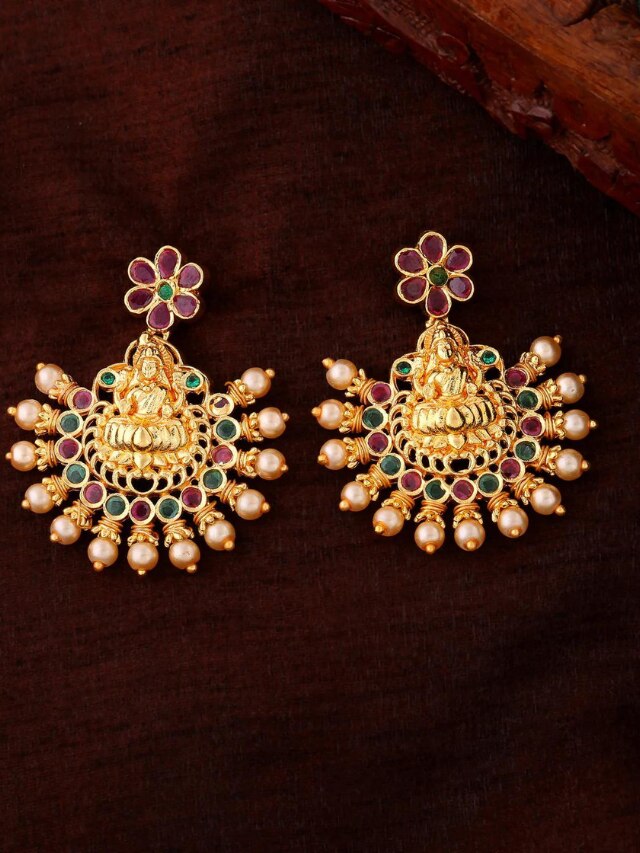 Lakshmi Kasu Chandbali Earrings | Art of Gold Jewellery, Coimbatore